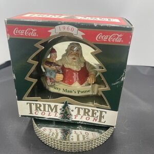 COCA-COLA TRIM-A-TREE COLLECTION "Busy‎ Man's Pause" CHRISTMAS ORNAMENT 1995